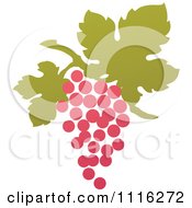 Purple Grapes And Leaves Wine Icon 11
