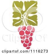 Purple Grapes And Leaves Wine Icon 12