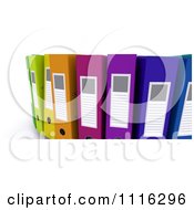 Poster, Art Print Of 3d Colorful Office Organizer Ring Binders 1