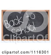 Poster, Art Print Of 3d Black Board With Back To School Text