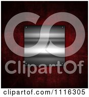 Clipart 3d Metal Plaque On Grungy Red Royalty Free CGI Illustration