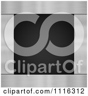 Clipart Carbon Fibre Bordered With Brushed Metal Royalty Free CGI Illustration