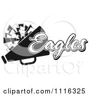Black And White Eagles Cheerleader Design