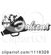 Black And White Falcons Cheerleader Design