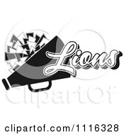 Poster, Art Print Of Black And White Lions Cheerleader Design