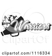 Clipart Black And White Warriors Cheerleader Design Royalty Free Vector Illustration by Johnny Sajem #COLLC1116334-0090