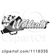 Black And White Wildcats Cheerleader Design