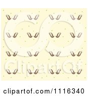 Clipart Seamless Brown And Green Swallows And Dots Background Pattern On Beige Royalty Free Vector Illustration