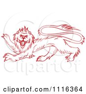 Poster, Art Print Of Red Heraldic Lion