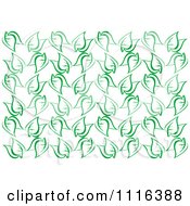 Clipart Seamless Green Leaf Pattern On White Royalty Free Vector Illustration