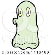 Clipart Green Halloween Spook Ghost 6 Royalty Free Vector Illustration