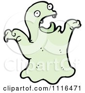 Poster, Art Print Of Green Halloween Spook Ghost 9