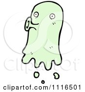 Clipart Green Halloween Spook Ghost 4 Royalty Free Vector Illustration by lineartestpilot