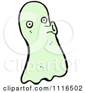 Clipart Green Halloween Spook Ghost 5 Royalty Free Vector Illustration by lineartestpilot