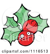 Poster, Art Print Of Christmas Holly Berry Characters 1