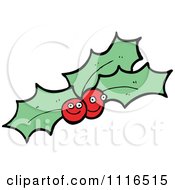 Clipart Christmas Holly Berry Characters 3 Royalty Free Vector Illustration