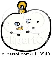 Christmas Snowman Face Bauble Ornament 5