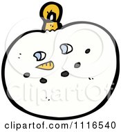 Clipart Christmas Snowman Face Bauble Ornament 5 Royalty Free Vector Illustration by lineartestpilot