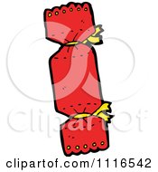Clipart Red Christmas Cracker 5 Royalty Free Vector Illustration
