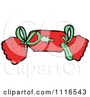 Clipart Red Christmas Cracker 4 Royalty Free Vector Illustration