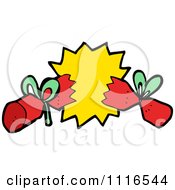 Clipart Red Christmas Cracker 1 Royalty Free Vector Illustration