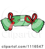 Poster, Art Print Of Green Christmas Cracker 1