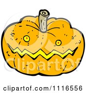Clipart Halloween Jackolantern Pumpkin 6 Royalty Free Vector Illustration