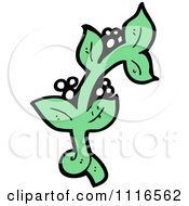 Clipart Sprig Of Christmas Mistletoe 1 Royalty Free Vector Illustration