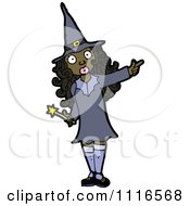 Poster, Art Print Of Black Halloween Witch Pointing
