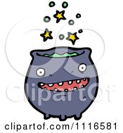 Clipart Boiling Witch Cauldron 4 Royalty Free Vector Illustration by lineartestpilot