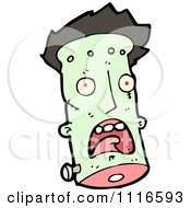 Clipart Frightened Frankenstein Head Royalty Free Vector Illustration by lineartestpilot
