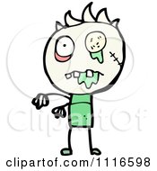 Clipart Drooling Zombie Boy Royalty Free Vector Illustration by lineartestpilot #COLLC1116598-0180