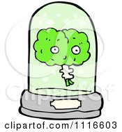 Poster, Art Print Of Green Brain Floating In A Specimen Jar 1
