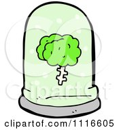 Poster, Art Print Of Green Brain Floating In A Specimen Jar 3