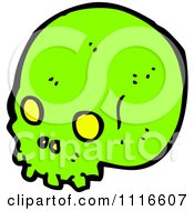 Poster, Art Print Of Neon Green Skull