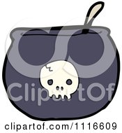 Clipart Skull Bowl With A Spoon Royalty Free Vector Illustration