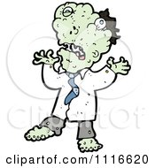 Poster, Art Print Of Scary Green Swollen Monster Or A Man With An Allergic Reaction 1