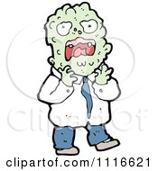 Clipart Scary Green Swollen Monster Or A Man With An Allergic Reaction 2 Royalty Free Vector Illustration
