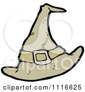 Clipart Pointy Tan Halloween Witch Hat 1 Royalty Free Vector Illustration