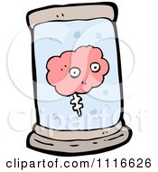 Poster, Art Print Of Pink Brain Floating In A Specimen Jar 1