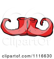 Clipart Red Christmas Elf Shoes 1 Royalty Free Vector Illustration by lineartestpilot