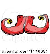 Clipart Red Christmas Elf Shoes 2 Royalty Free Vector Illustration by lineartestpilot