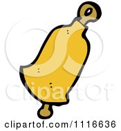 Clipart Yellow Christmas Bell 1 Royalty Free Vector Illustration by lineartestpilot