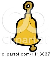 Clipart Yellow Christmas Bell 2 Royalty Free Vector Illustration