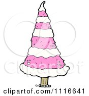 Clipart Pink Christmas Tree 1 Royalty Free Vector Illustration