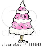 Clipart Pink Christmas Tree 3 Royalty Free Vector Illustration