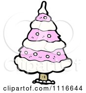 Clipart Pink Christmas Tree 4 Royalty Free Vector Illustration
