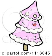 Clipart Pink Christmas Tree 5 Royalty Free Vector Illustration by lineartestpilot
