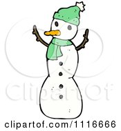 Poster, Art Print Of Christmas Winter Snowman 4