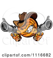 Wild West Cowboy Basketball Bandit Shooting Pistols
